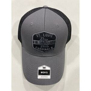 ST Louis Cardinals MLB Charcoal Mass  Adjustable MVP Mesh Snapback New